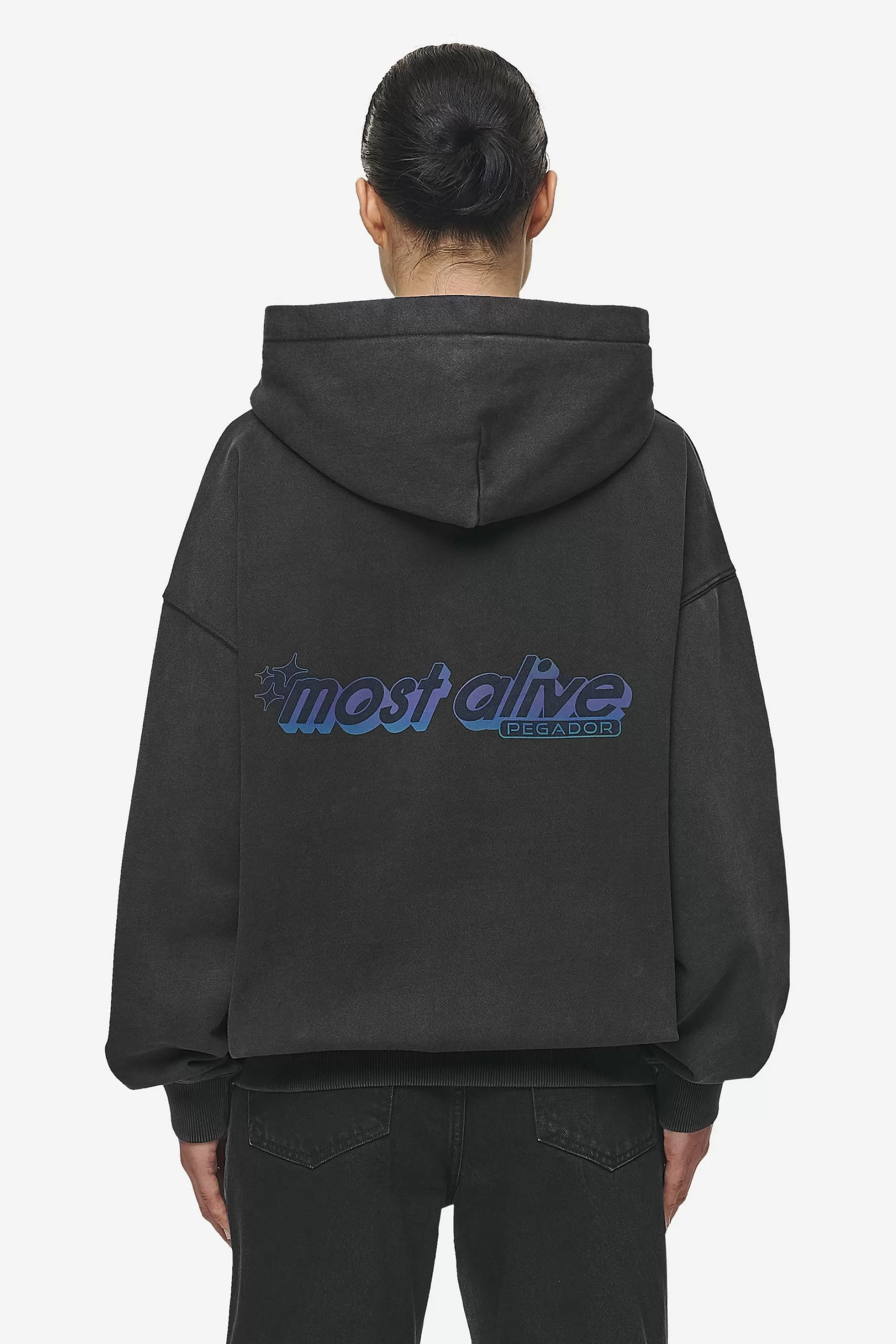Fashion Pegador Thea Oversized Hoodie Vintage Black