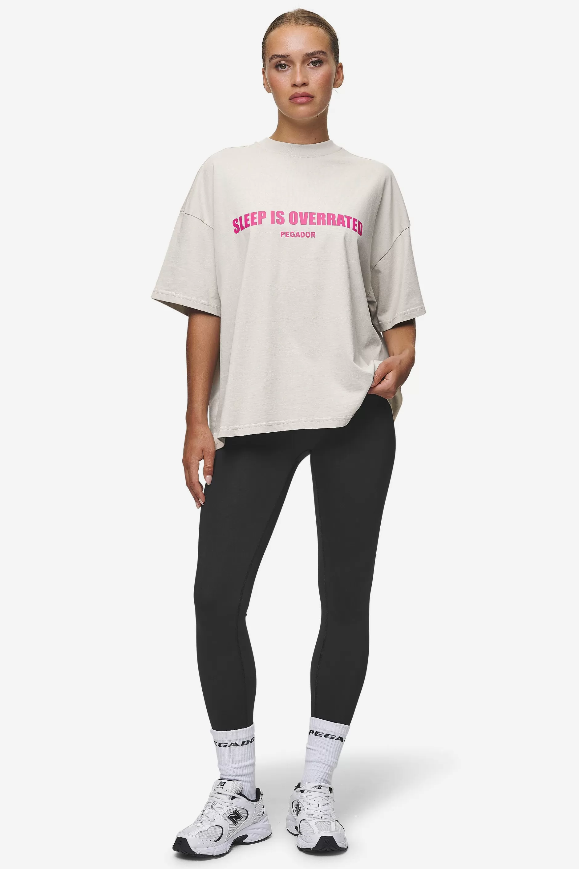 Cheap Pegador Tori Heavy Oversized Tee Washed Moon Grey