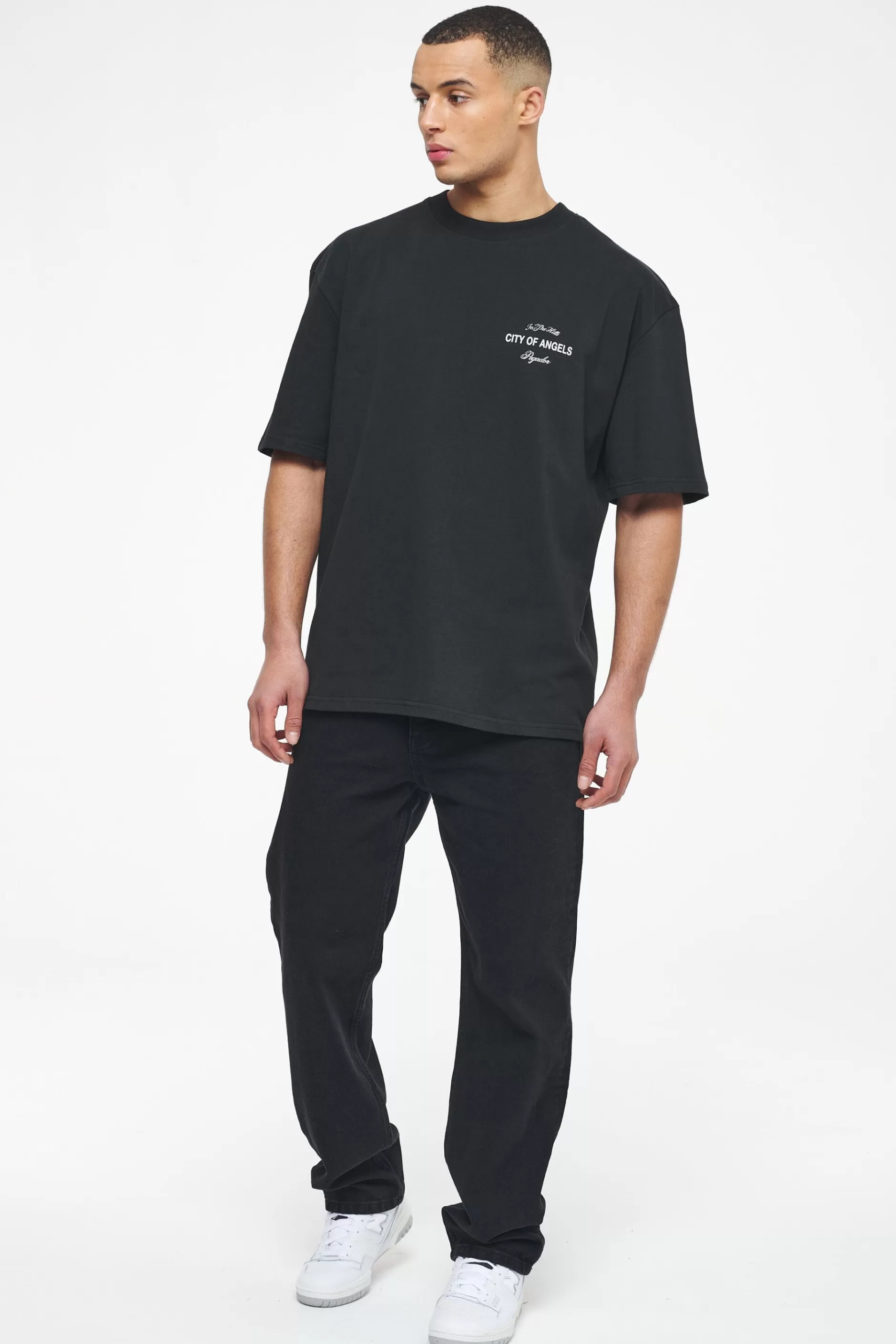 Flash Sale Pegador Wallace Oversized Tee Vintage Washed Black Ink