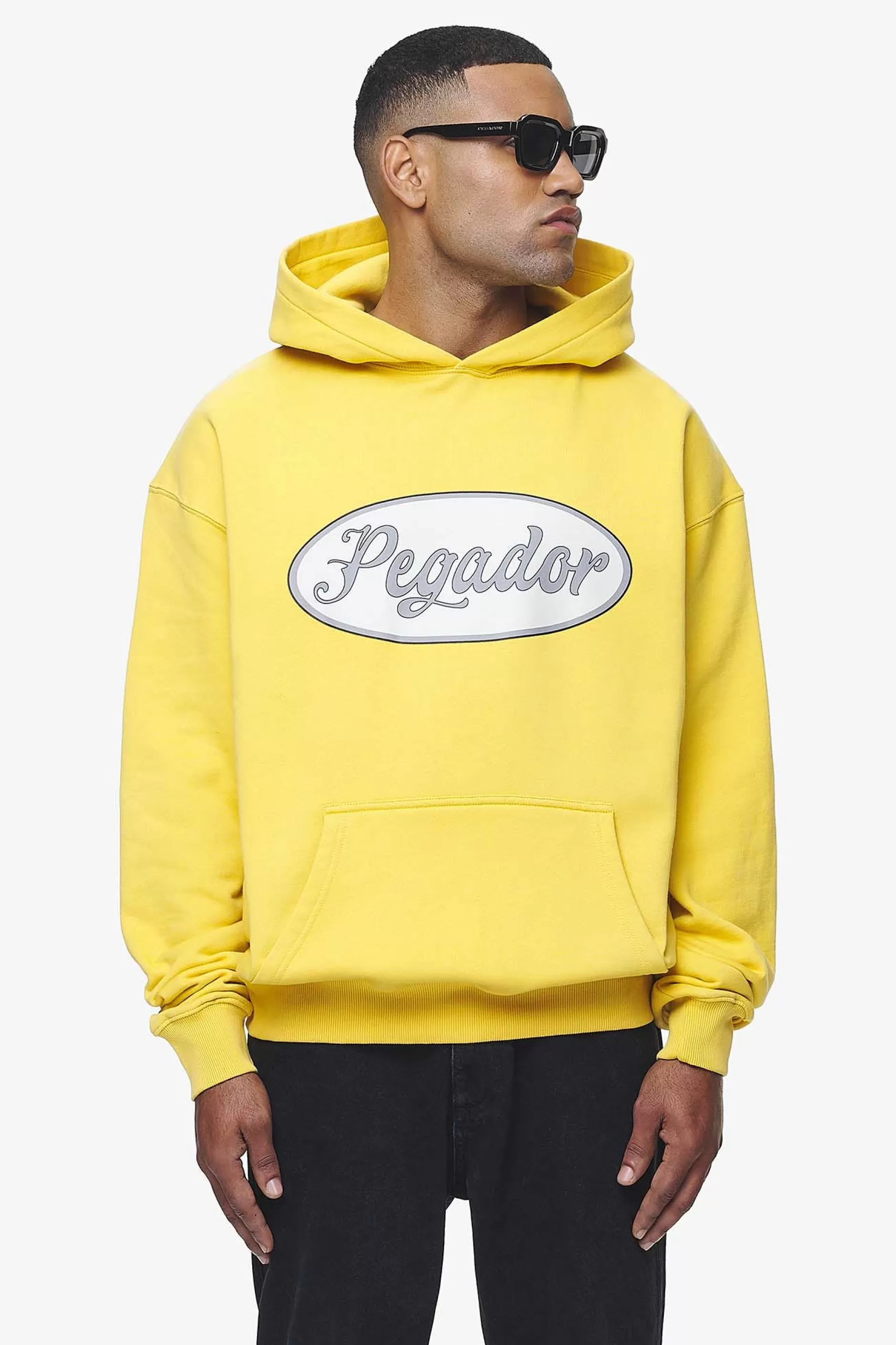 Fashion Pegador West Oversized Hoodie Vintage Washed Solar Yellow