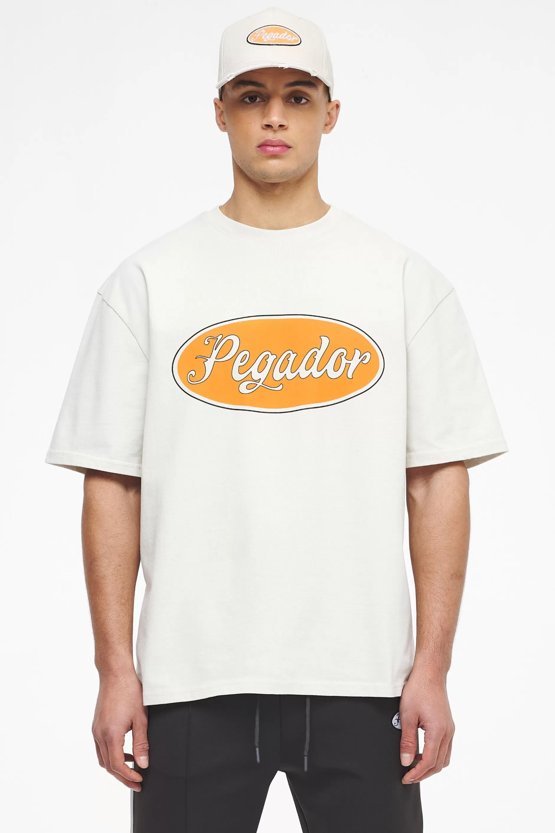 Discount Pegador West Oversized Tee Vintage Washed Angels Cream